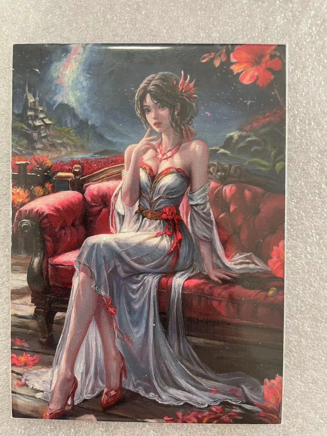 寸草不生拍卖会 第十一期 艺阁 手绘卡 木狸绘   美女