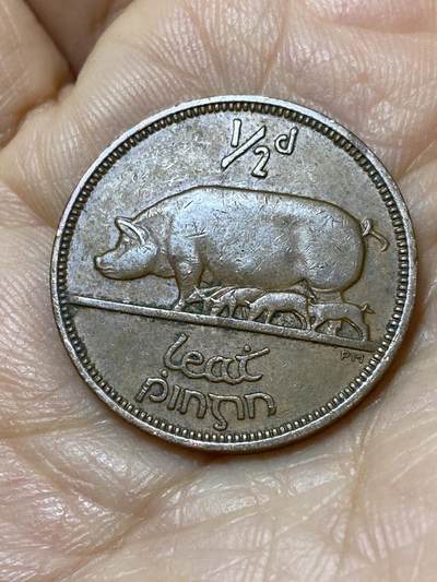 2025年第一百一十二场(总第一百三十八场）外国好品散币(免佣金) - 爱尔兰🇮🇪1964年1/2便士(共和国时期第一套)