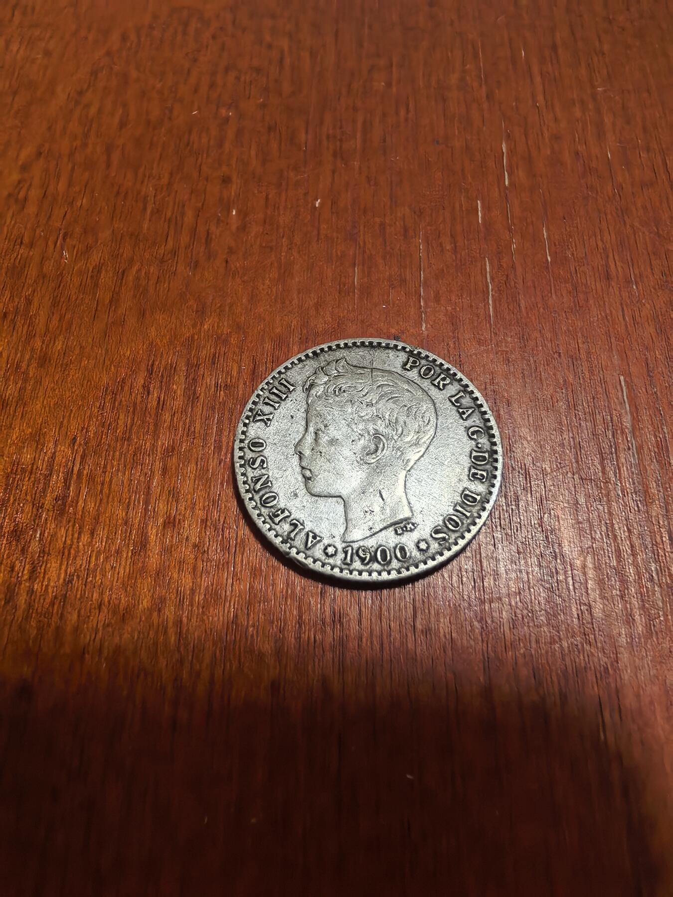 长老汇蛇年精选第六十二场拍卖 1900西班牙阿方索十三世50分银币，2.5克835银