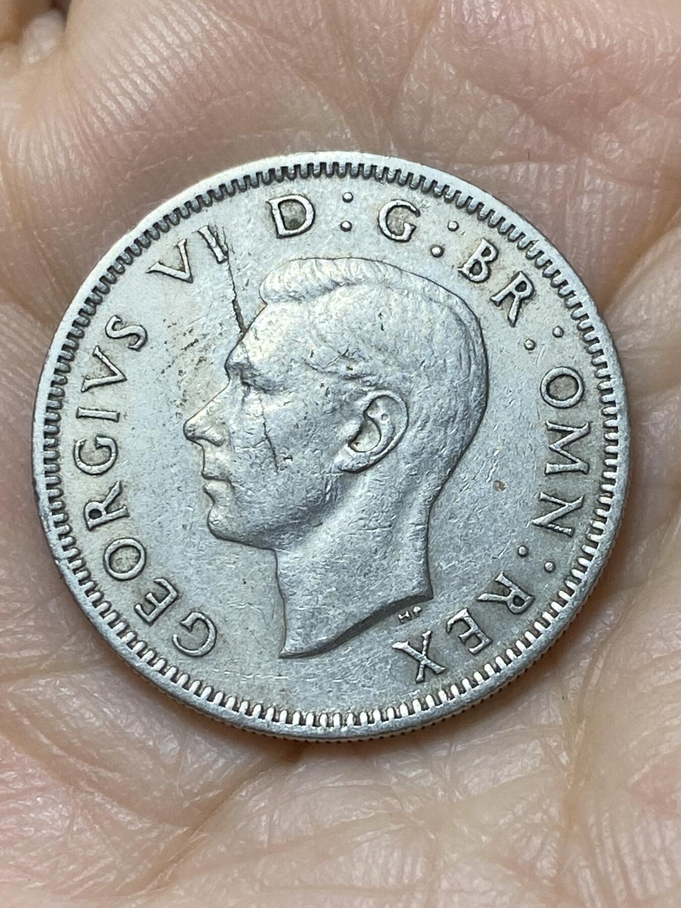2025年第一百一十二场(总第一百三十八场）外国好品散币(免佣金) 英国🇬🇧1949年1先令(乔治六世第二版，英格兰站狮版)