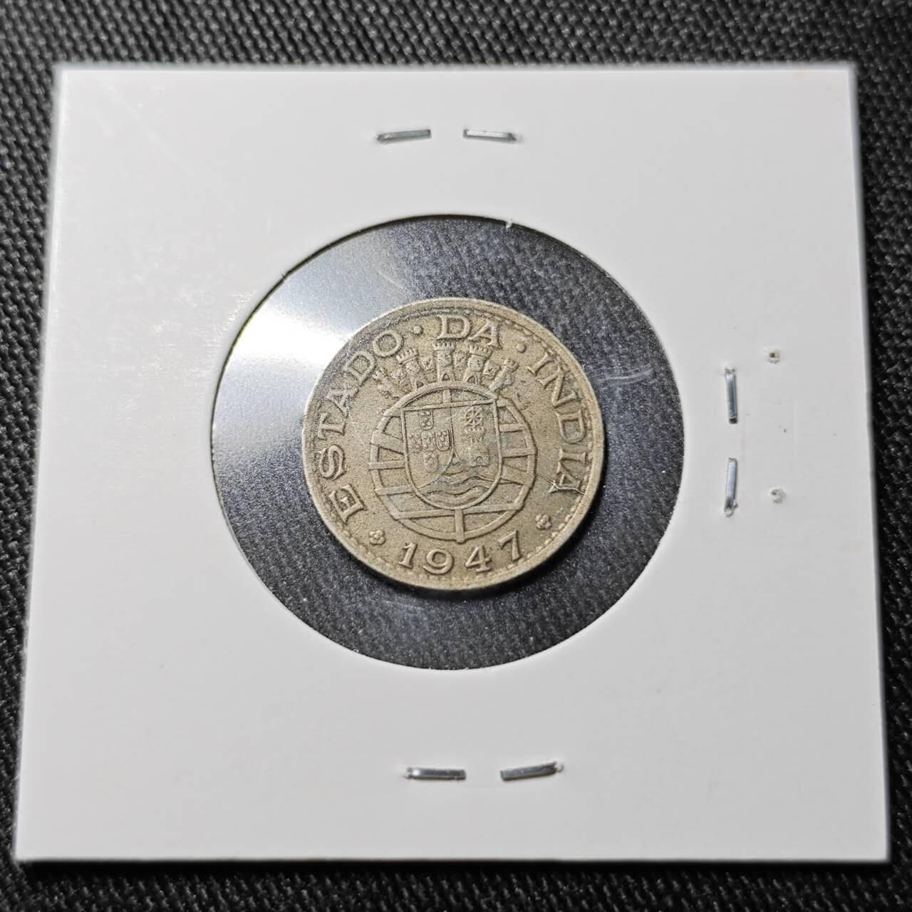KK钱币收藏小铺  （套币 批量/好品散币 银币）专场  2月预留时间 周末发货 1947葡属印度1/4卢比 镍币