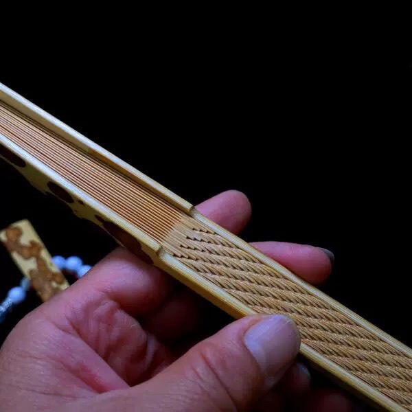 听雨轩（49） 龙鳞翻轮高档梅妃斑竹折扇 素面9.5寸18方2.0排口