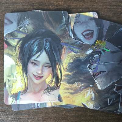 花开卡拍第43期（10月19号周日截拍，品控勿拍!!!拍品不寄存，运费5元，自制卡难免瑕疵，可能存在轻微撞角爆边等出厂瑕疵，品控介意勿拍！） - 燎原妖姬传 婴宁 九拼普卡 9张