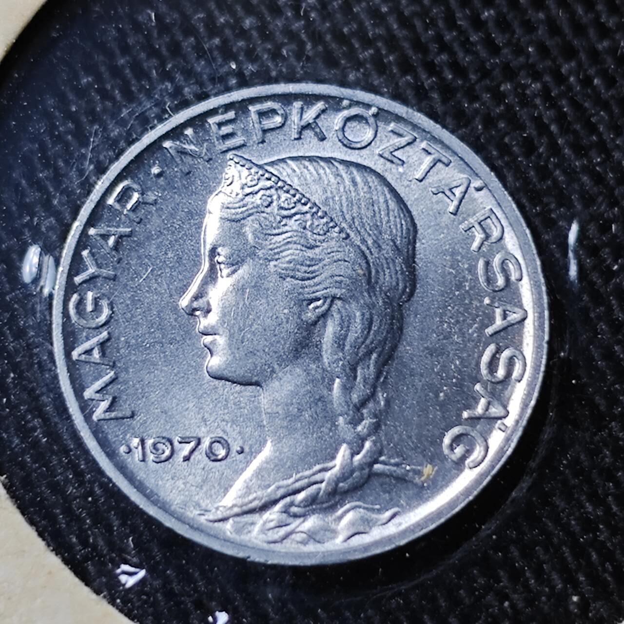 KK钱币收藏小铺  （套币 批量/好品散币 银币）专场  2月预留时间 周末发货 1970匈牙利5菲勒 少女 拆卷品 