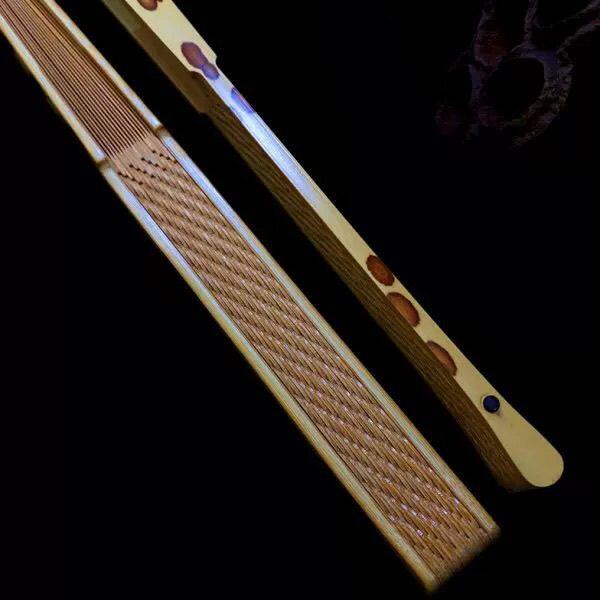 听雨轩（49） 龙鳞翻轮高档梅妃斑竹折扇 素面9.5寸18方2.0排口