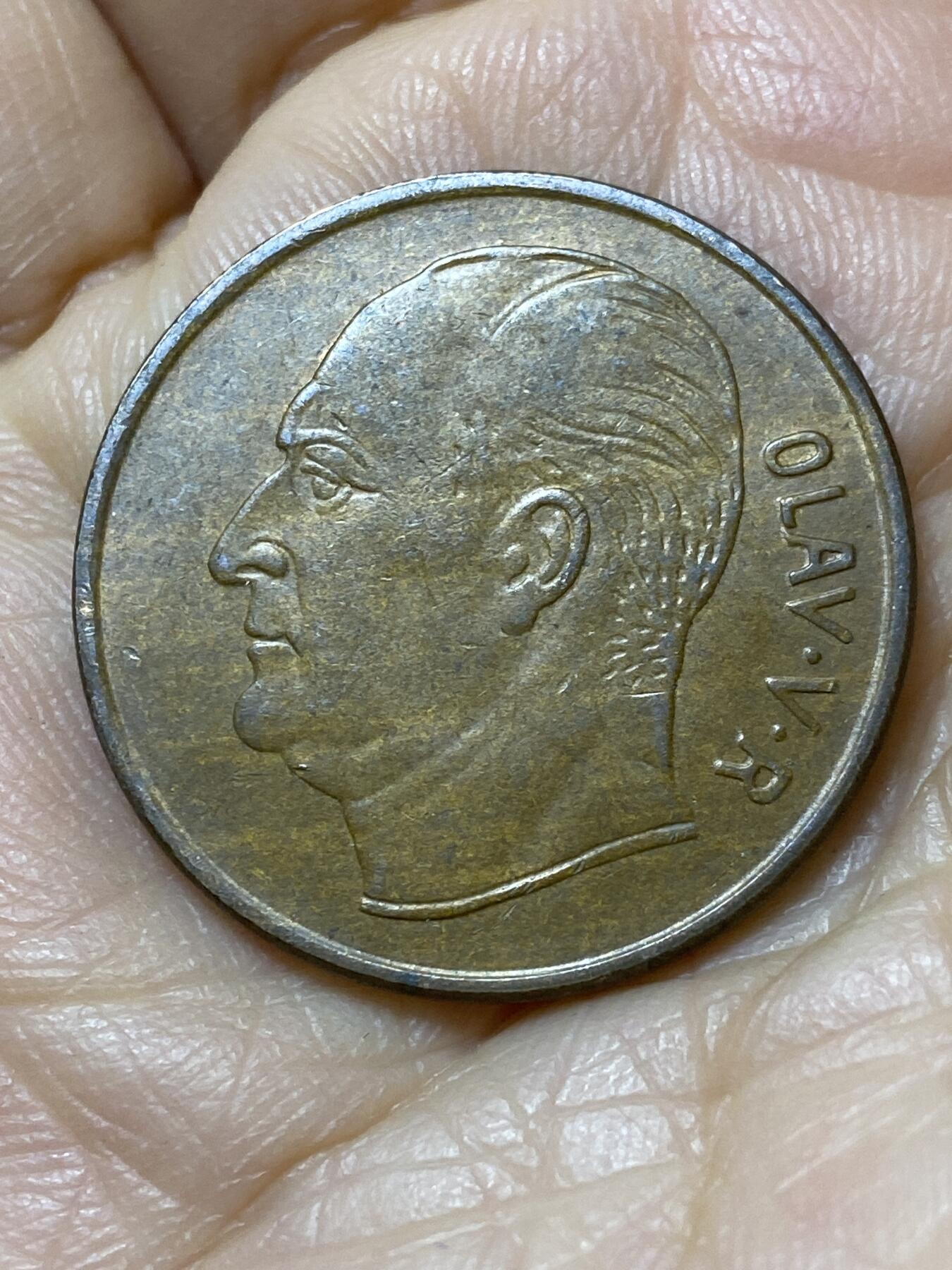 2025年第一百一十二场(总第一百三十八场）外国好品散币(免佣金) 挪威🇳🇴1960年5欧尔(奥拉夫五世第一版)