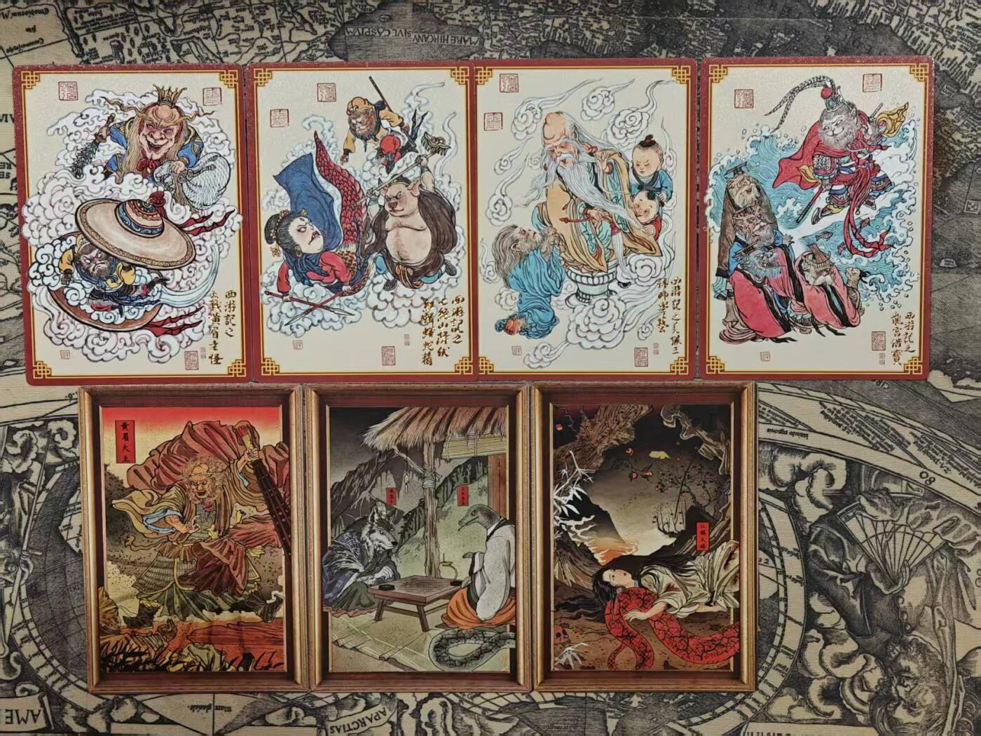 龙虎卡牌第五十九场（无佣金，满120包邮，周六晚上结拍，欢迎送拍） 普卡7张全 范特卡 西游剧情一套