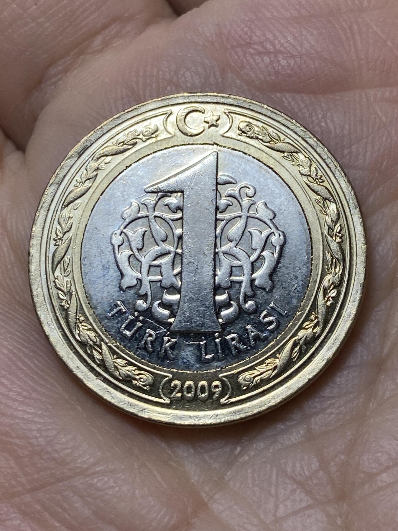 2025年第一百一十二场(总第一百三十八场）外国好品散币(免佣金) 好品–土耳其🇹🇷2009年1里拉(第十一套最大面值)