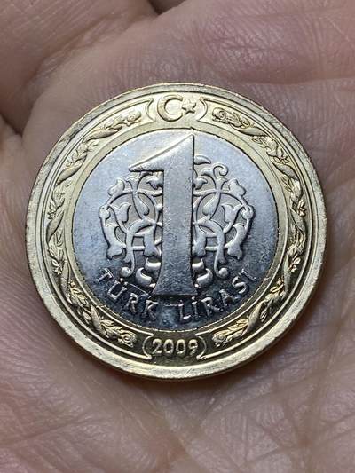 2025年第一百一十二场(总第一百三十八场）外国好品散币(免佣金) - 好品–土耳其🇹🇷2009年1里拉(第十一套最大面值)