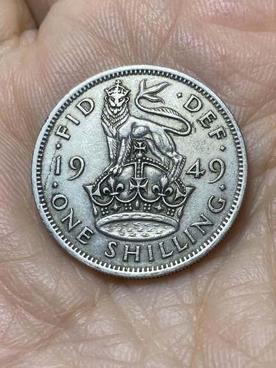 2025年第一百一十二场(总第一百三十八场）外国好品散币(免佣金) - 英国🇬🇧1949年1先令(乔治六世第二版，英格兰站狮版)