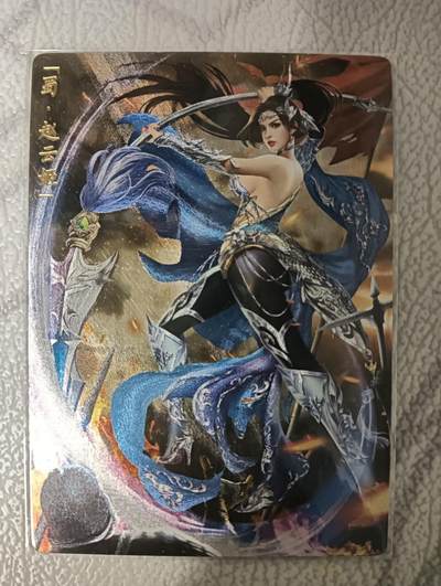 花开卡拍第43期（10月19号周日截拍，品控勿拍!!!拍品不寄存，运费5元，自制卡难免瑕疵，可能存在轻微撞角爆边等出厂瑕疵，品控介意勿拍！） - 卡玩帕克 魂姬三国 蜀 赵云姬 1张 粗闪