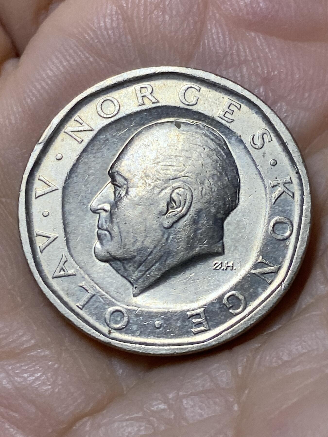 2025年第一百一十二场(总第一百三十八场）外国好品散币(免佣金) 挪威🇳🇴1986年10克朗(奥拉夫五世第二版最大面值)