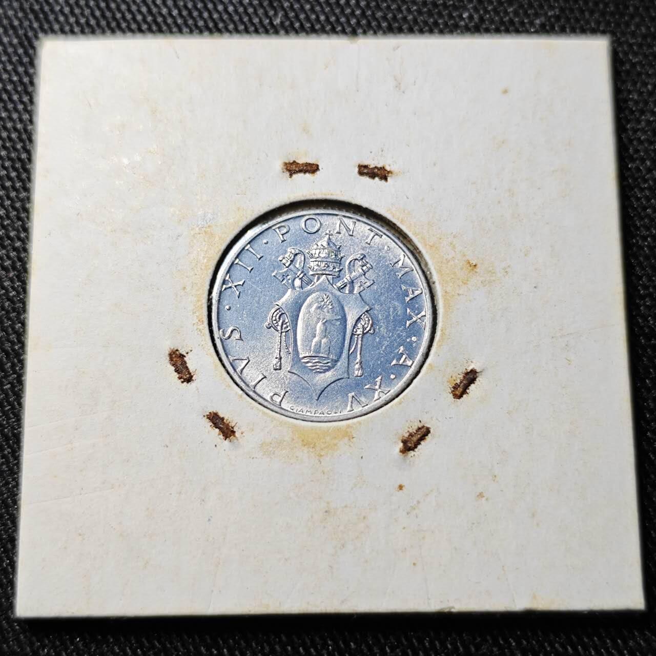 KK钱币收藏小铺  （套币 批量/好品散币 银币）专场  2月预留时间 周末发货 1953梵蒂冈2里拉 好品 