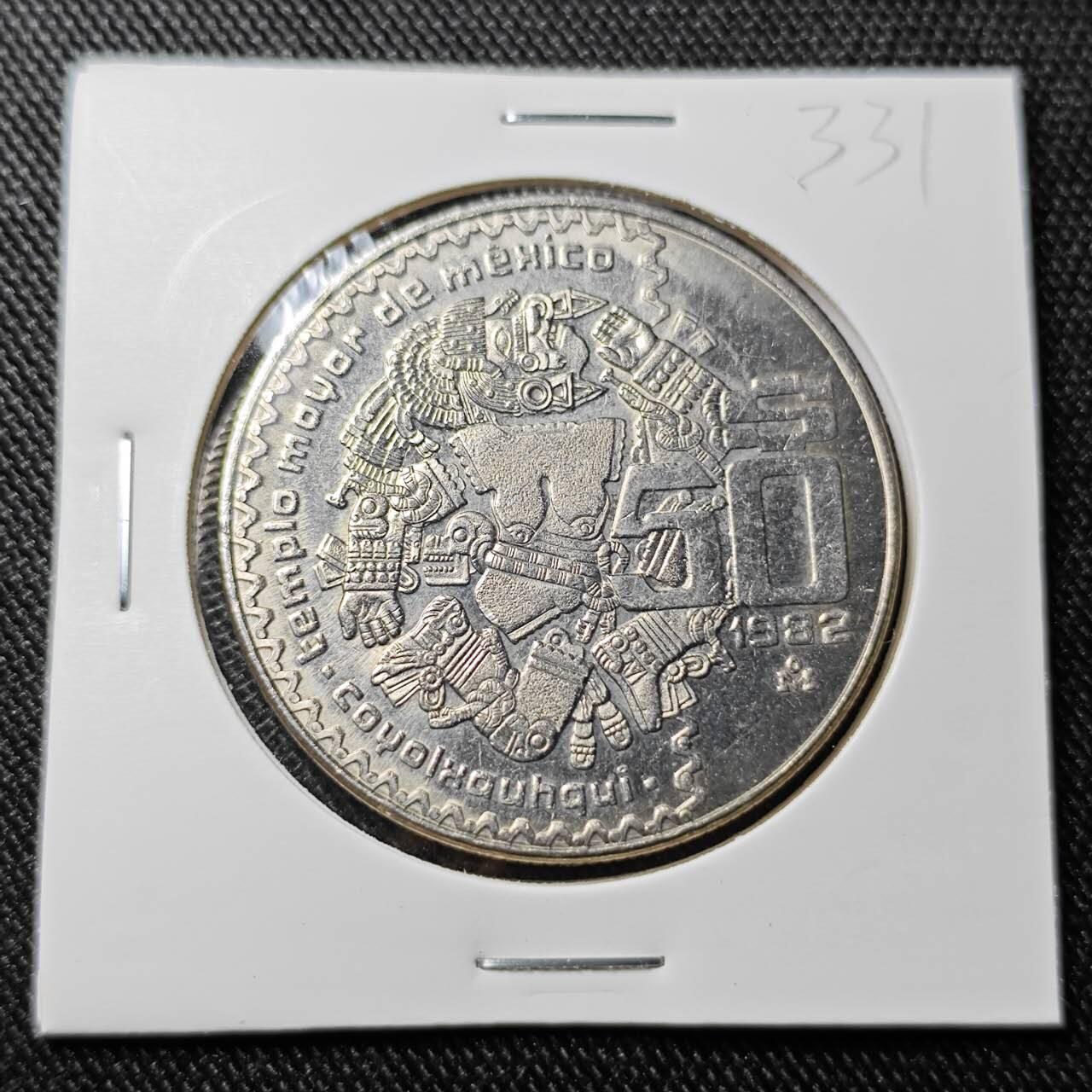 KK钱币收藏小铺  （套币 批量/好品散币 银币）专场  2月预留时间 周末发货  1982墨西哥50比索 大币 好品