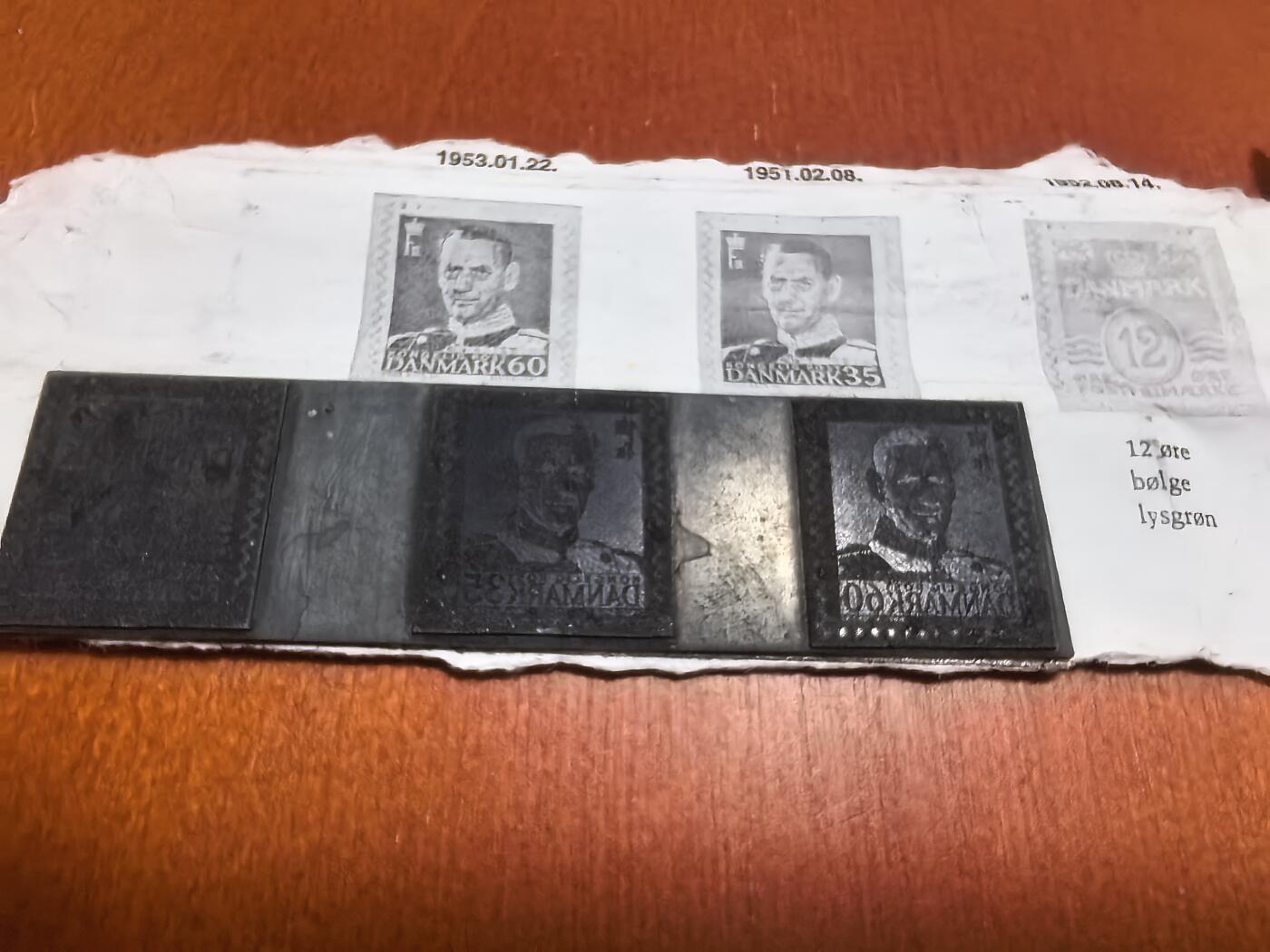 长老汇蛇年精选第六十二场拍卖 195x丹麦邮票金属印模5个，很有意义