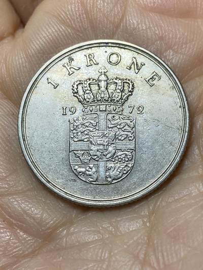 2025年第一百一十二场(总第一百三十八场）外国好品散币(免佣金) - 丹麦🇩🇰1972单年份1克朗(弗雷德里克九世逝世年，S; S版)