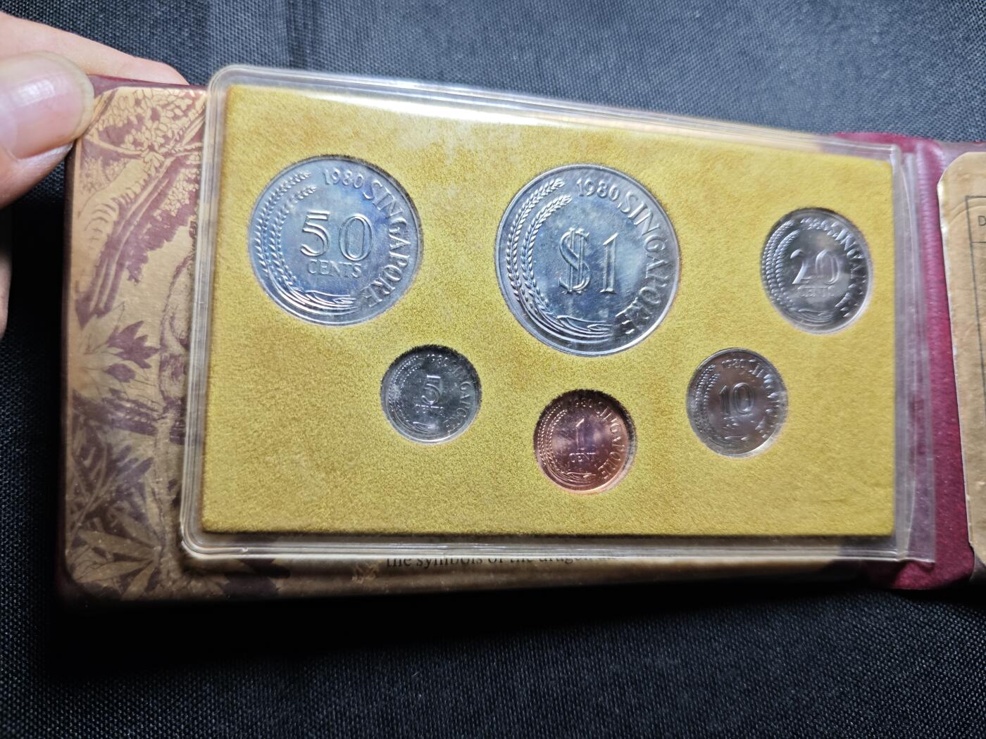 KK钱币收藏小铺  （套币 批量/好品散币 银币）专场  2月预留时间 周末发货 1980新加坡大小面值清年一套 生肖猴主题 