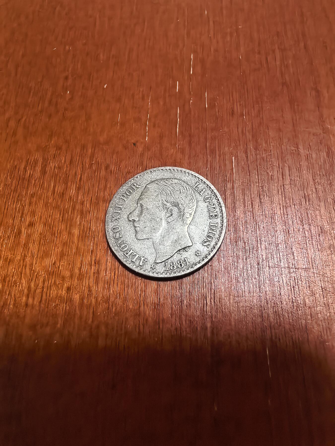 长老汇蛇年精选第六十二场拍卖 1881西班牙阿方索十二世50分银币，2.5克835银