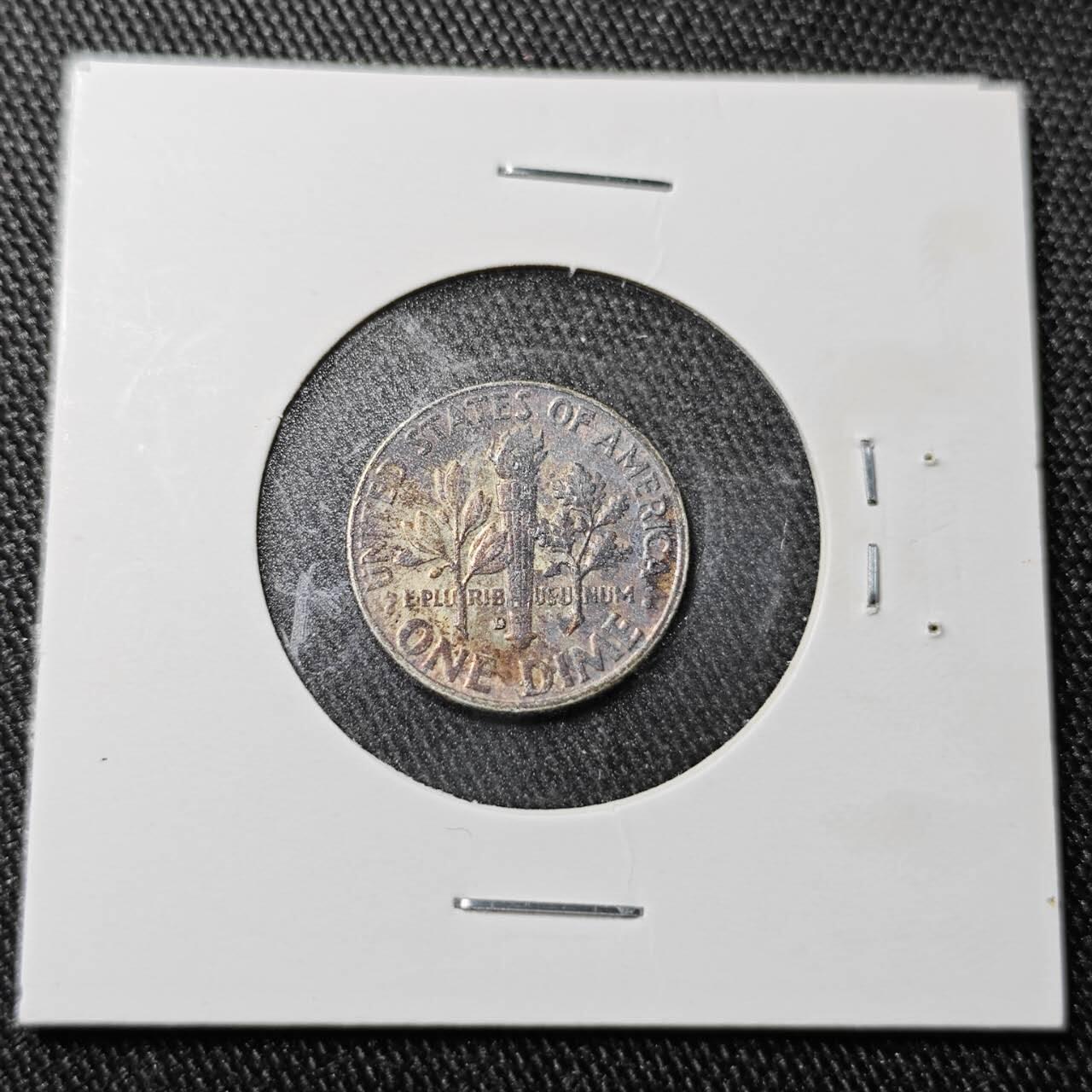 KK钱币收藏小铺  （套币 批量/好品散币 银币）专场  2月预留时间 周末发货   1964美国10分银币 带包浆