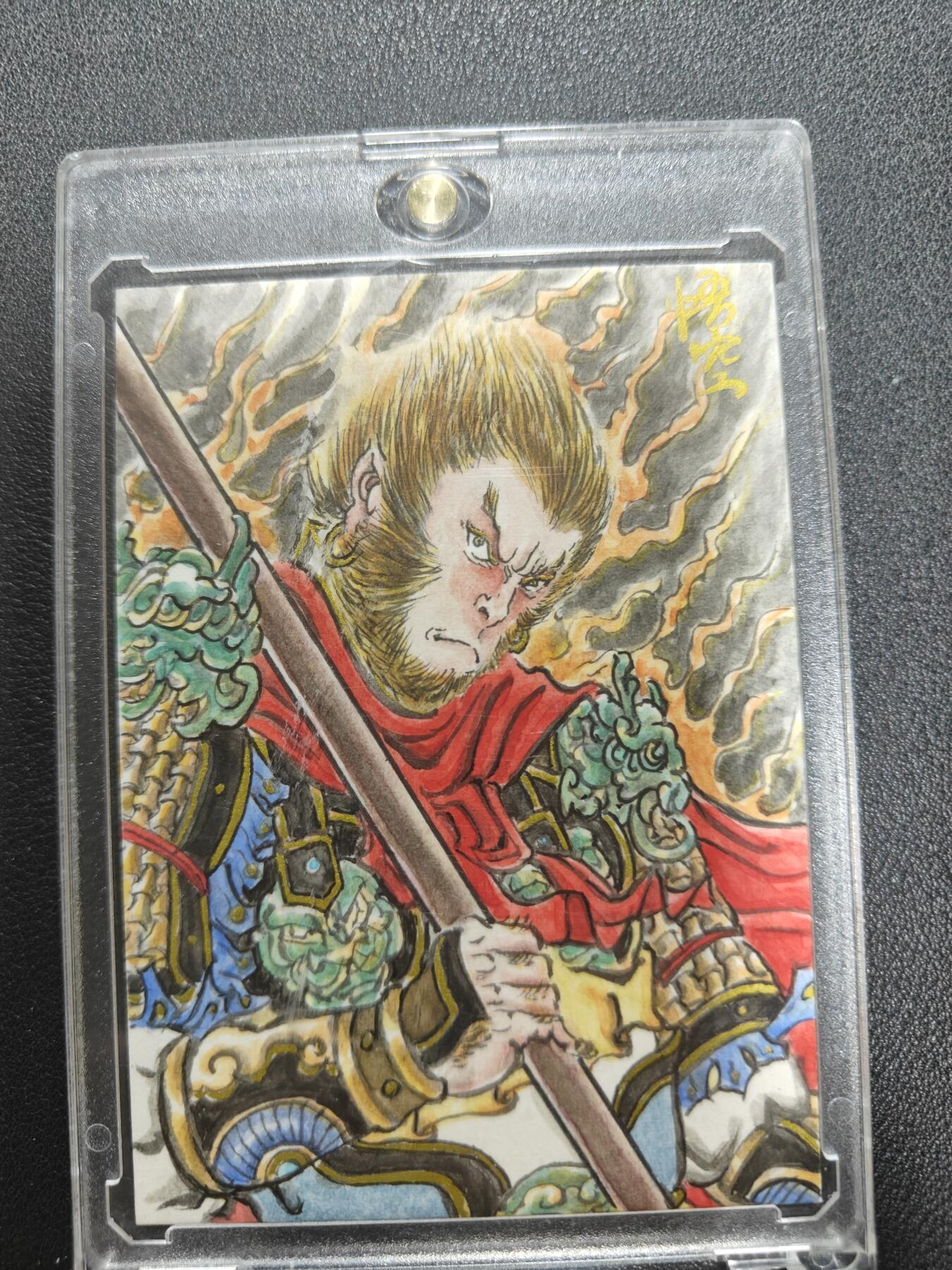 天玑星卡拍第131期《10.23周四截拍》持续收拍收评中 满赠卡需备注 【手绘卡】张先军 齐天大圣 带特效 背绘 齐天大圣旗 手绘卡