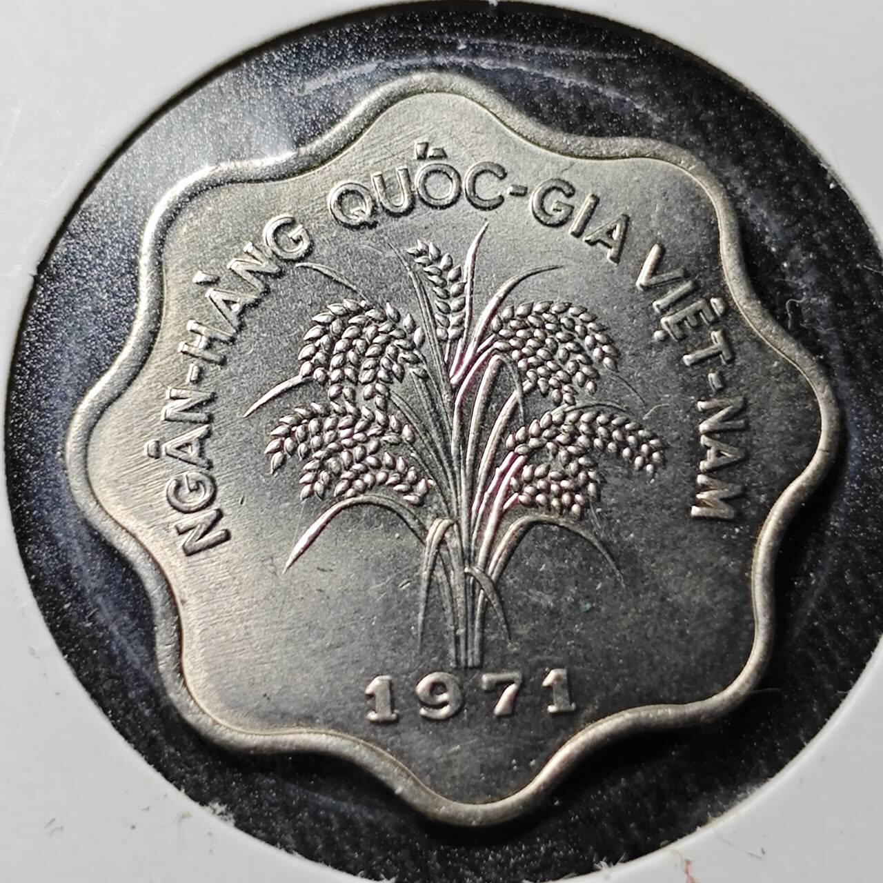 KK钱币收藏小铺  （套币 批量/好品散币 银币）专场  2月预留时间 周末发货  1971南越5盾水稻 好品