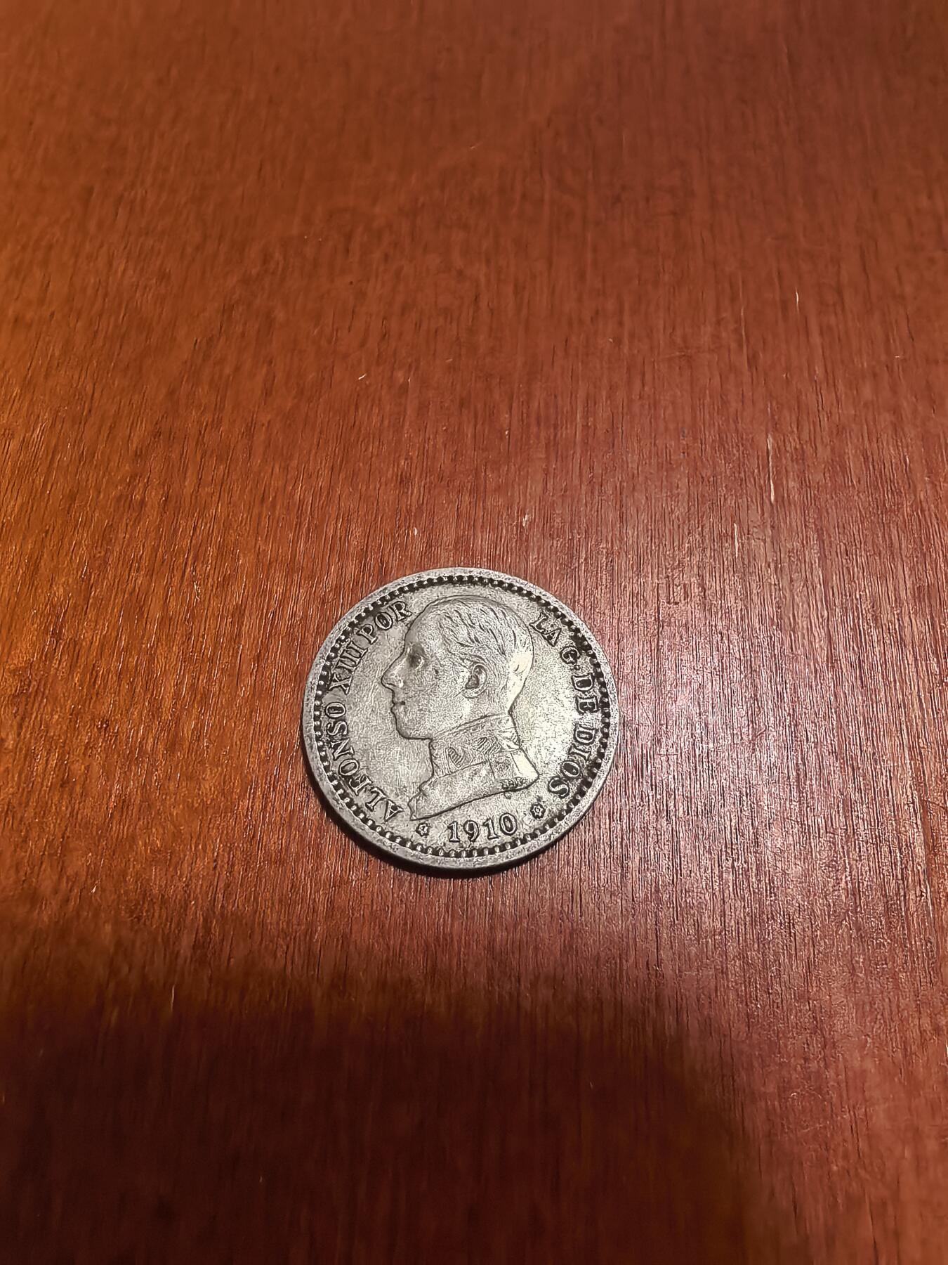 长老汇蛇年精选第六十二场拍卖 1910西班牙阿方索十三世50分银币，2.5克835银