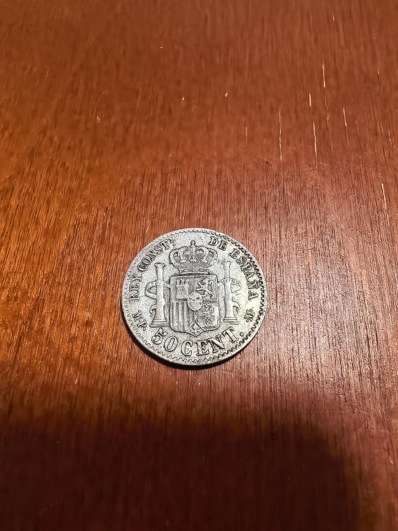 长老汇蛇年精选第六十二场拍卖 1889西班牙阿方索十三世娃娃头50分银币，2.5克835银，50万枚，极少见