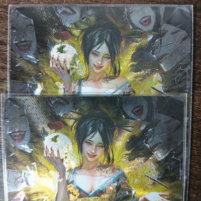 花开卡拍第43期（10月19号周日截拍，品控勿拍!!!拍品不寄存，运费5元，自制卡难免瑕疵，可能存在轻微撞角爆边等出厂瑕疵，品控介意勿拍！） - 焱卡 燎原卡牌 刷子 妖姬传 婴宁 幻彩折光2张