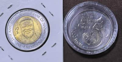 北京马甸外国币专卖第145期，外国币专场，陆续上拍，欢迎关注 纳米比亚及韩国纪念币