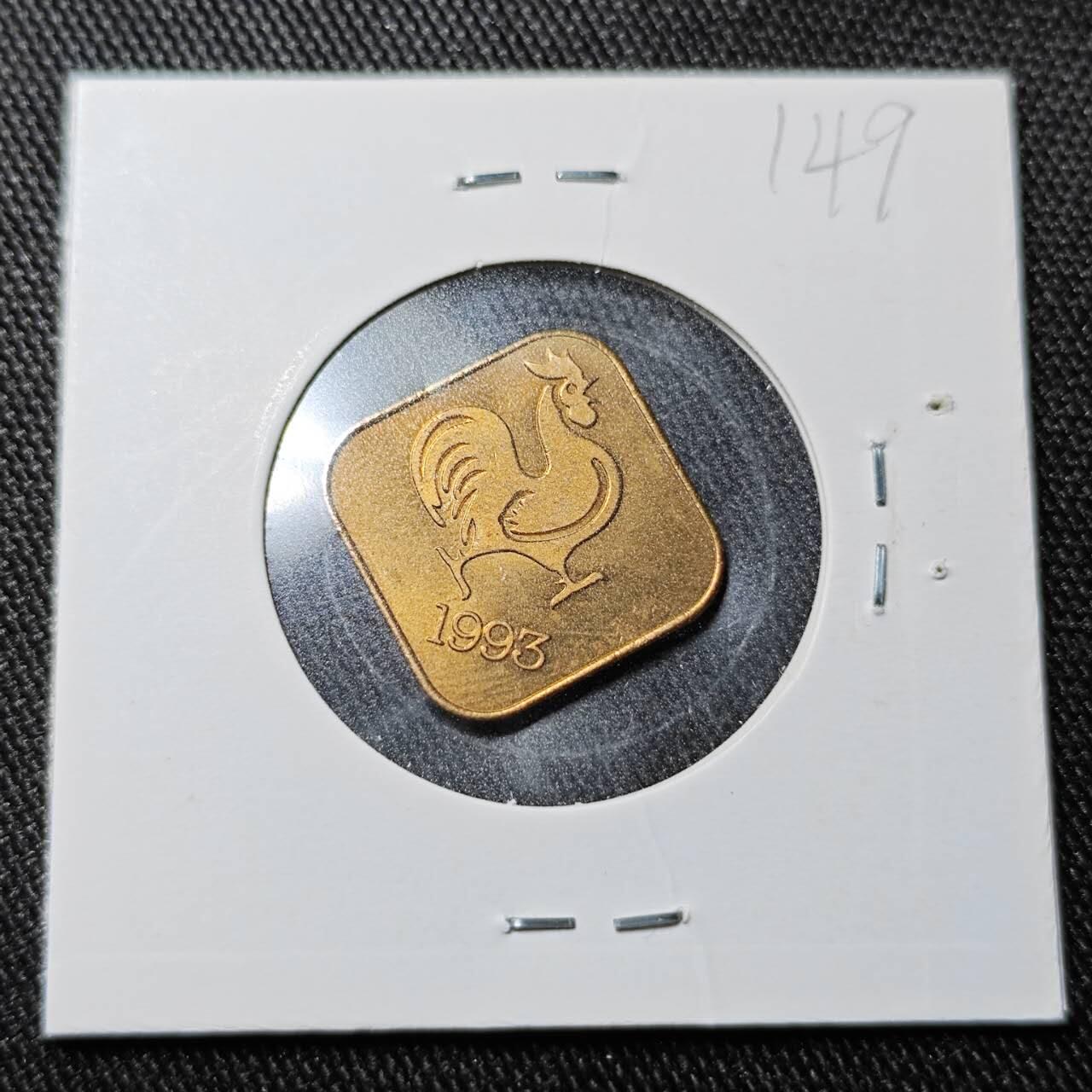 KK钱币收藏小铺  （套币 批量/好品散币 银币）专场  2月预留时间 周末发货   1993日本造币厂生肖鸡 铭牌铜章