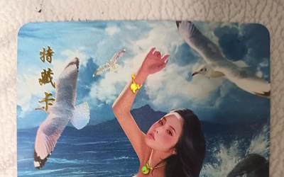 花开卡拍第43期（10月19号周日截拍，品控勿拍!!!拍品不寄存，运费5元，自制卡难免瑕疵，可能存在轻微撞角爆边等出厂瑕疵，品控介意勿拍！） - 青鸾殿 特藏卡 水浒外传 扈三娘 海边窥  1张 彩闪