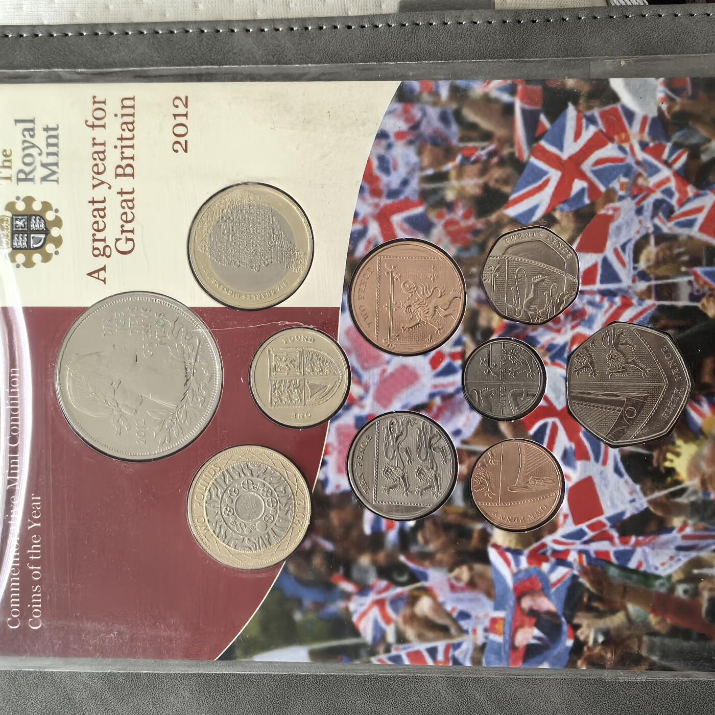 道一币馆币章第一百五十一场 原包装 英国2012年套币十枚套 含纪念币