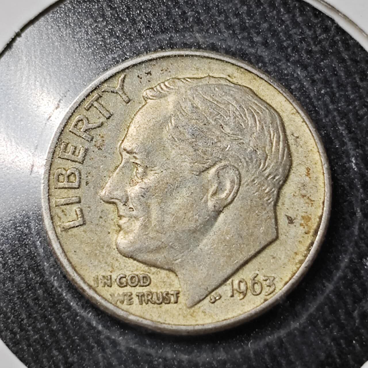 KK钱币收藏小铺  （套币 批量/好品散币 银币）专场  2月预留时间 周末发货   1963美国10分银币