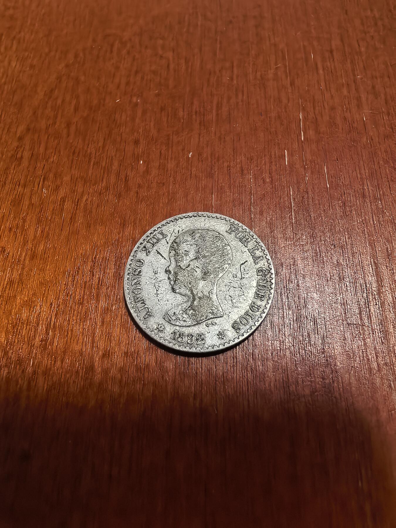 长老汇蛇年精选第六十二场拍卖 1892西班牙阿方索十三世50分银币，娃娃头，2.5克835银