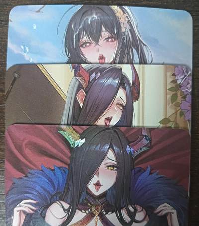 花开卡拍第43期（10月19号周日截拍，品控勿拍!!!拍品不寄存，运费5元，自制卡难免瑕疵，可能存在轻微撞角爆边等出厂瑕疵，品控介意勿拍！） - 艺术卡 枕边尤物 彩闪3张