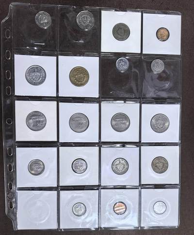 北京马甸外国币专卖第145期，外国币专场，陆续上拍，欢迎关注 古巴散币18枚