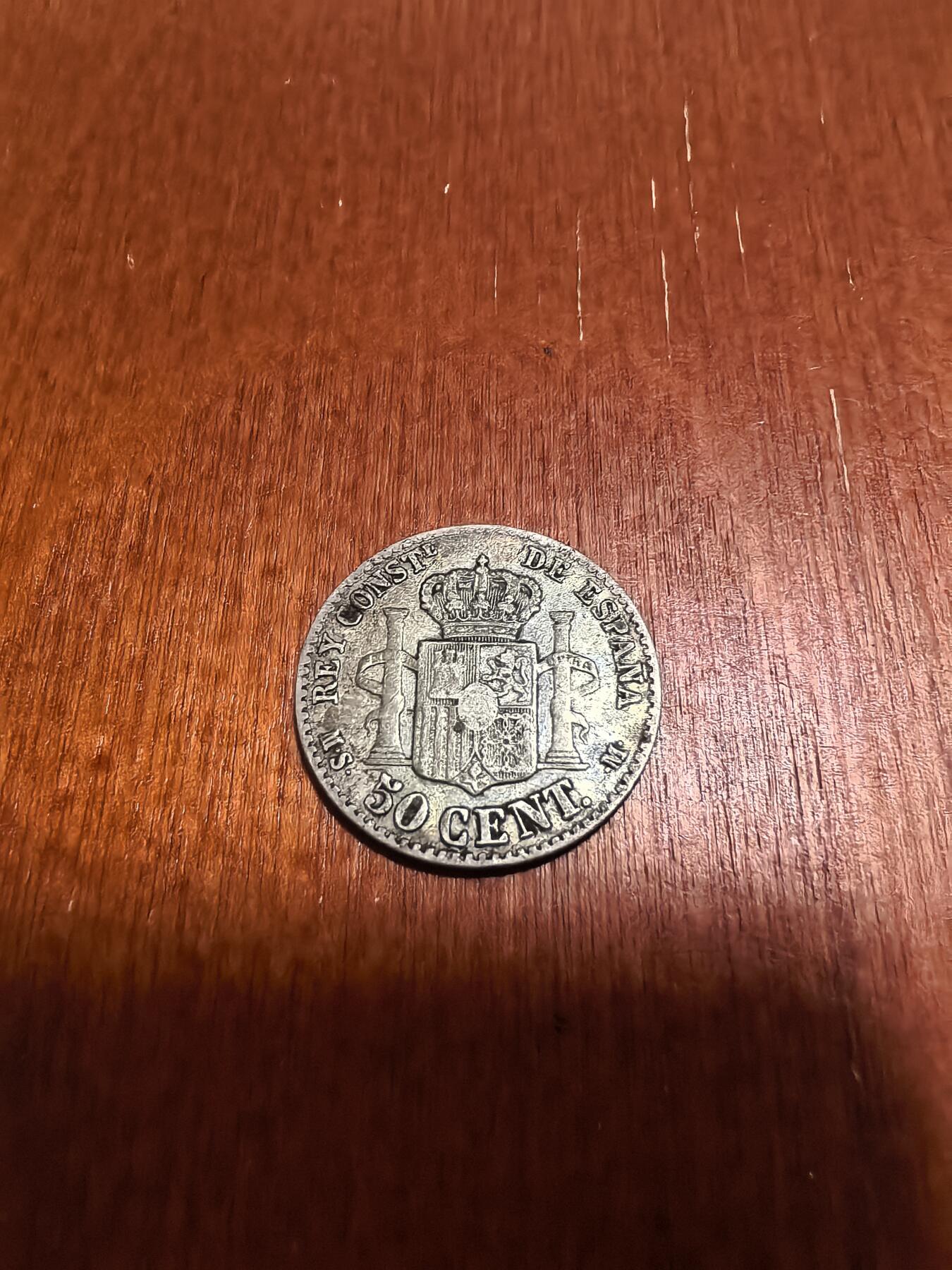 长老汇蛇年精选第六十二场拍卖 1880西班牙阿方索十二世50分银币，2.5克835银