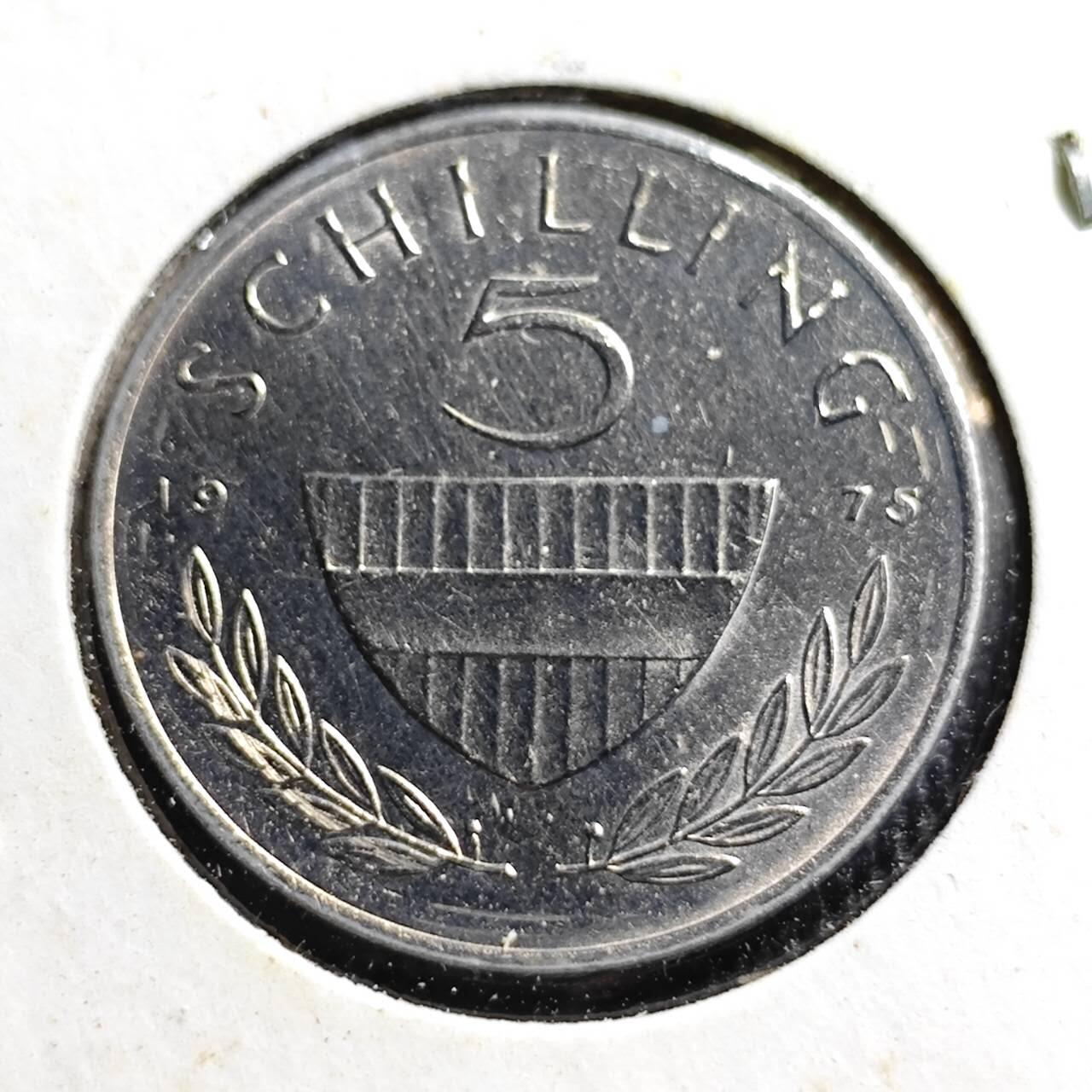 KK钱币收藏小铺  （套币 批量/好品散币 银币）专场  2月预留时间 周末发货  1975奥地利5先令 好品