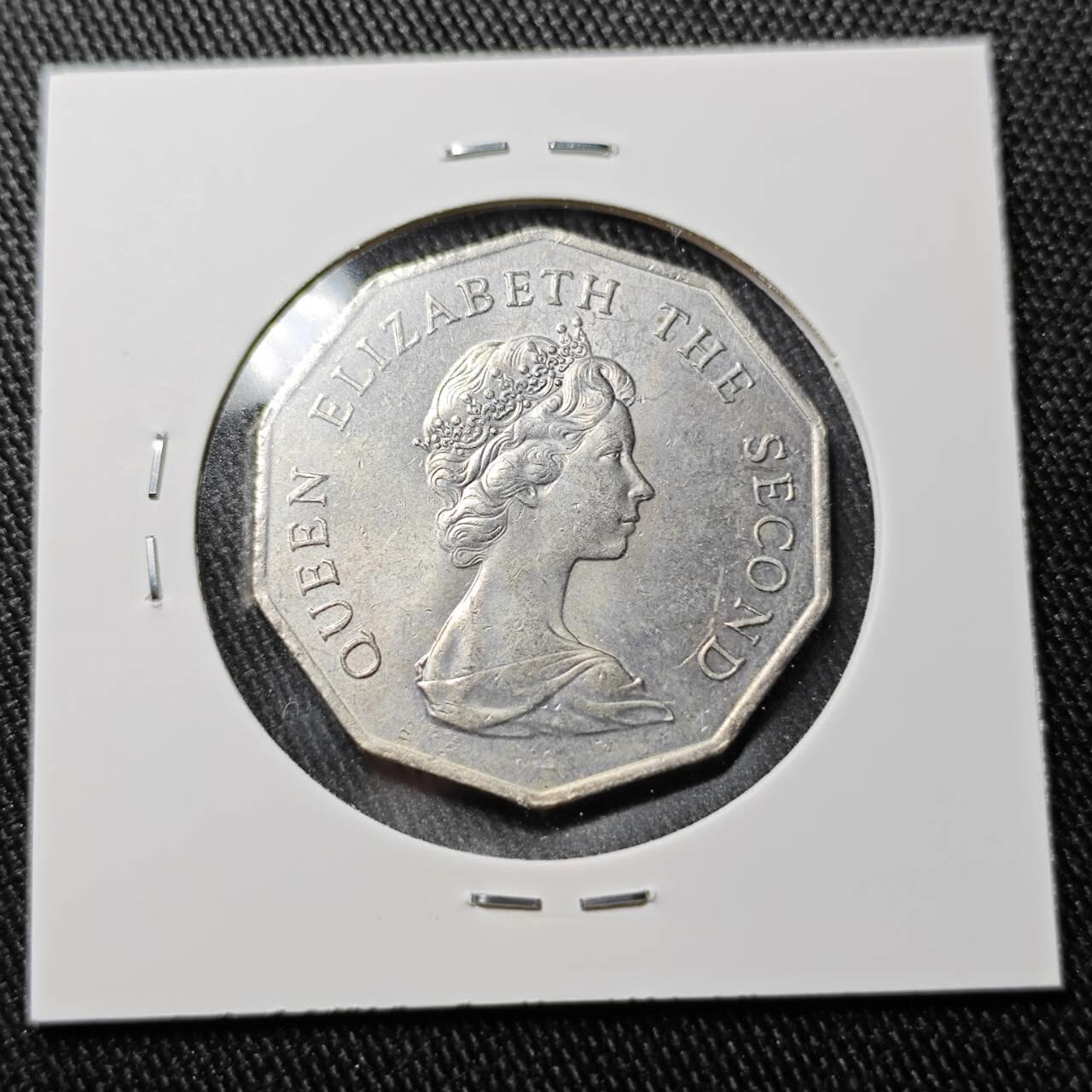 KK钱币收藏小铺  （套币 批量/好品散币 银币）专场  2月预留时间 周末发货  1978香港伊丽莎白二世 花冠女王 大五元镍币 好品！