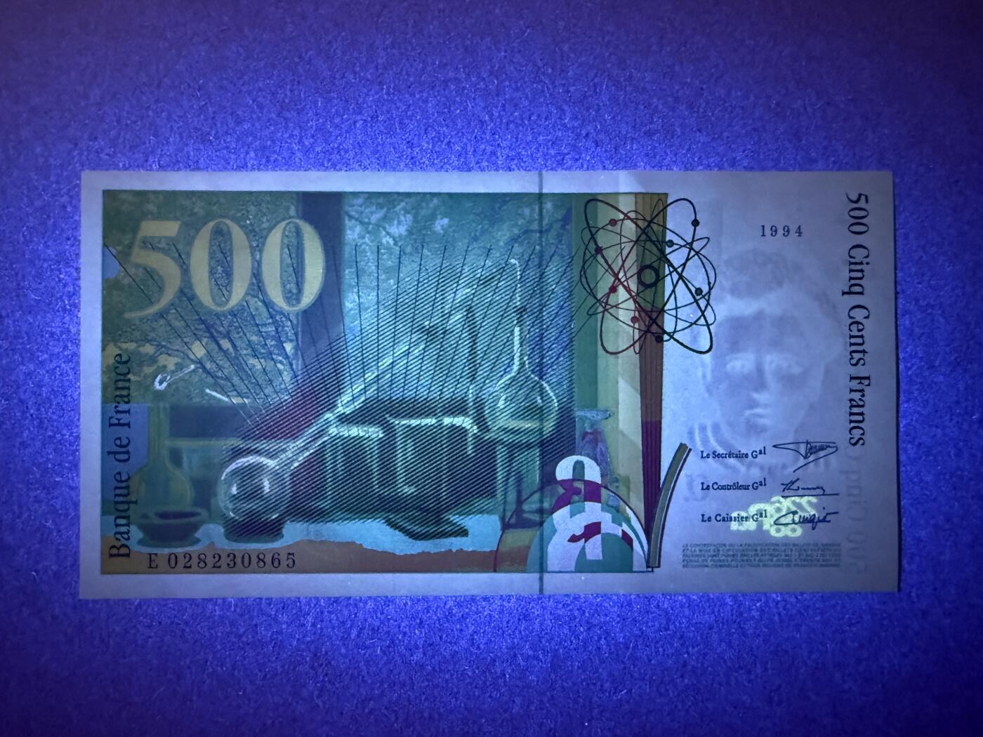 《艾美收藏》第216期-10.19周日外币超白金场 法国500法郎 UNC 1994年 居里夫妇 连号的评了68分 见第82拍！(评级太慢，卖家不想等了)