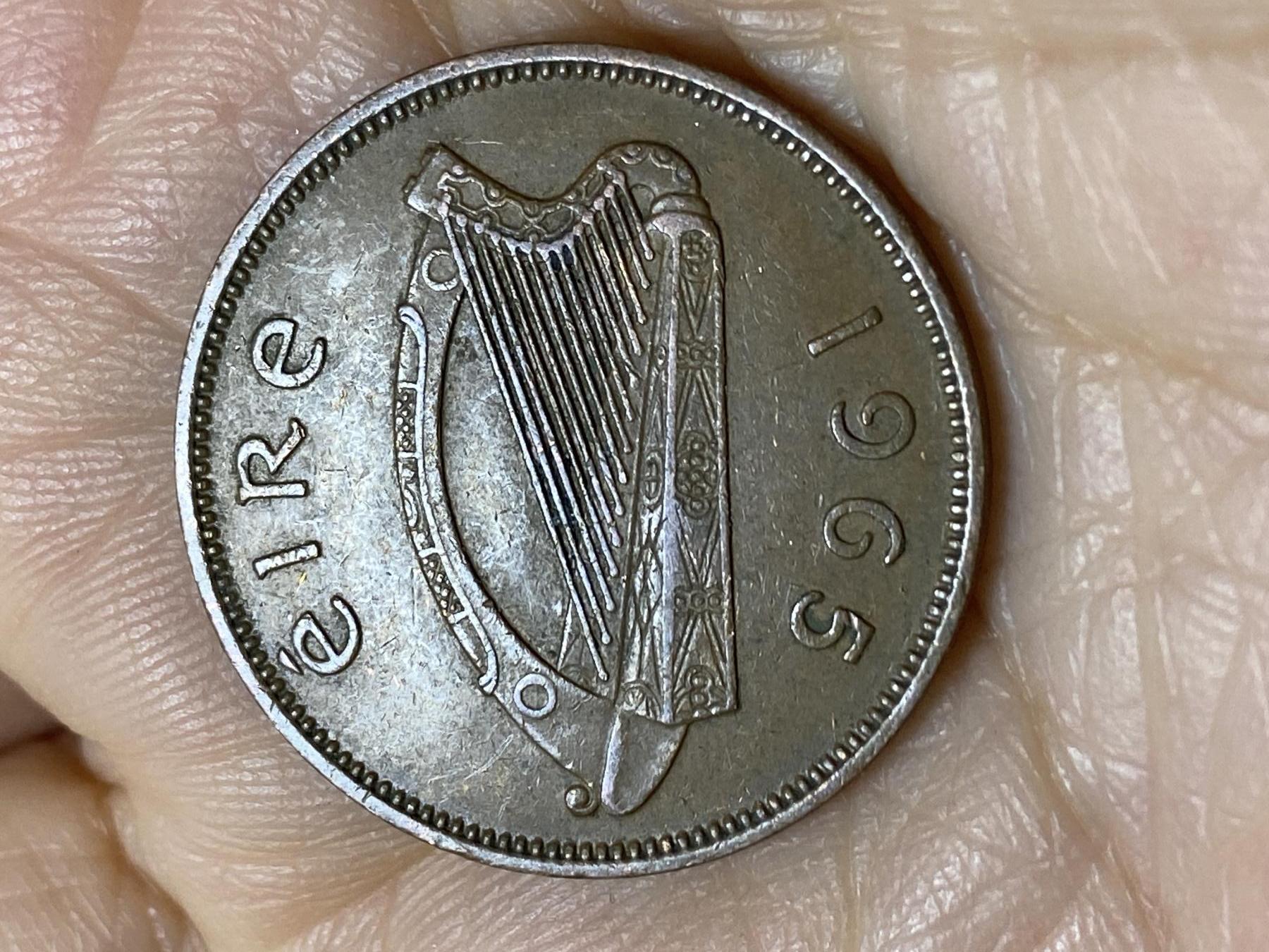 2025年第一百一十二场(总第一百三十八场）外国好品散币(免佣金) 爱尔兰🇮🇪1965年1/2便士(共和国时期第一套)