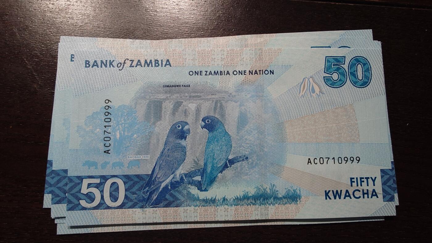 世界钱币～微拍第209期暨2025年第49期  新货（卖剩）专场 2025年赞比亚50元 全新绝品无4豹子号0710999