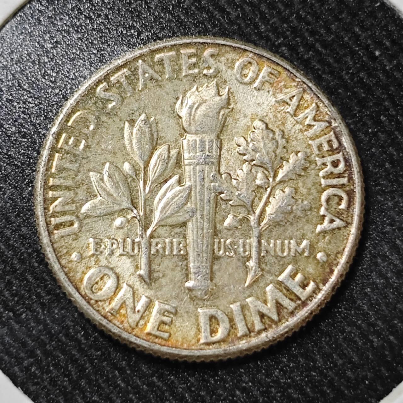 KK钱币收藏小铺  （套币 批量/好品散币 银币）专场  2月预留时间 周末发货   1964美国10分银币 好品