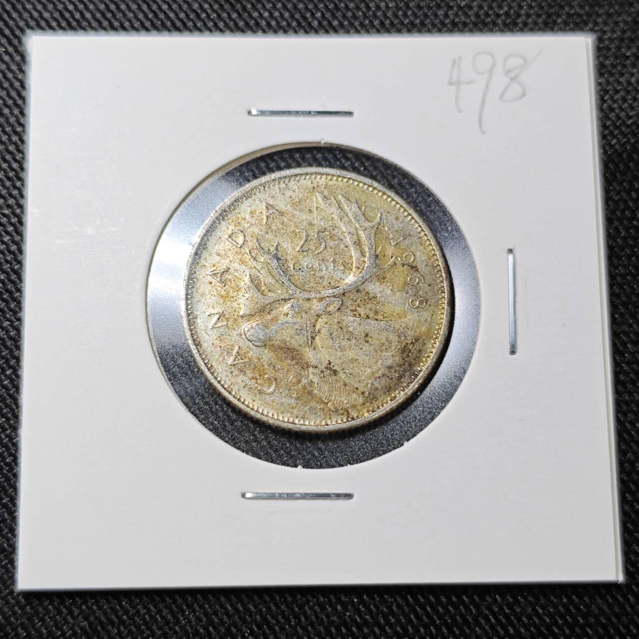 KK钱币收藏小铺  （套币 批量/好品散币 银币）专场  2月预留时间 周末发货  1968加拿大25分银币
