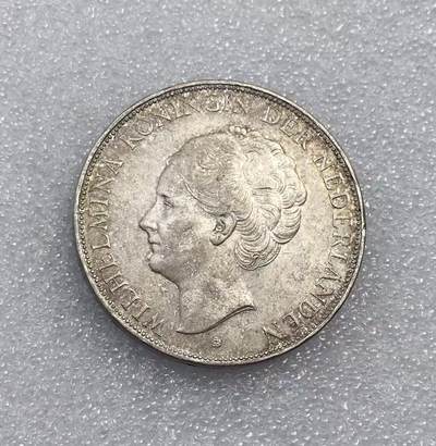 世界钱币专场拍卖 每周二开拍 - 1937年荷兰威廉明娜女王2.5盾银币 25克