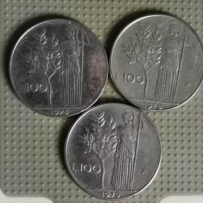 2025年第103场各国散币拍卖（总第103场） - 意大利100里拉3枚