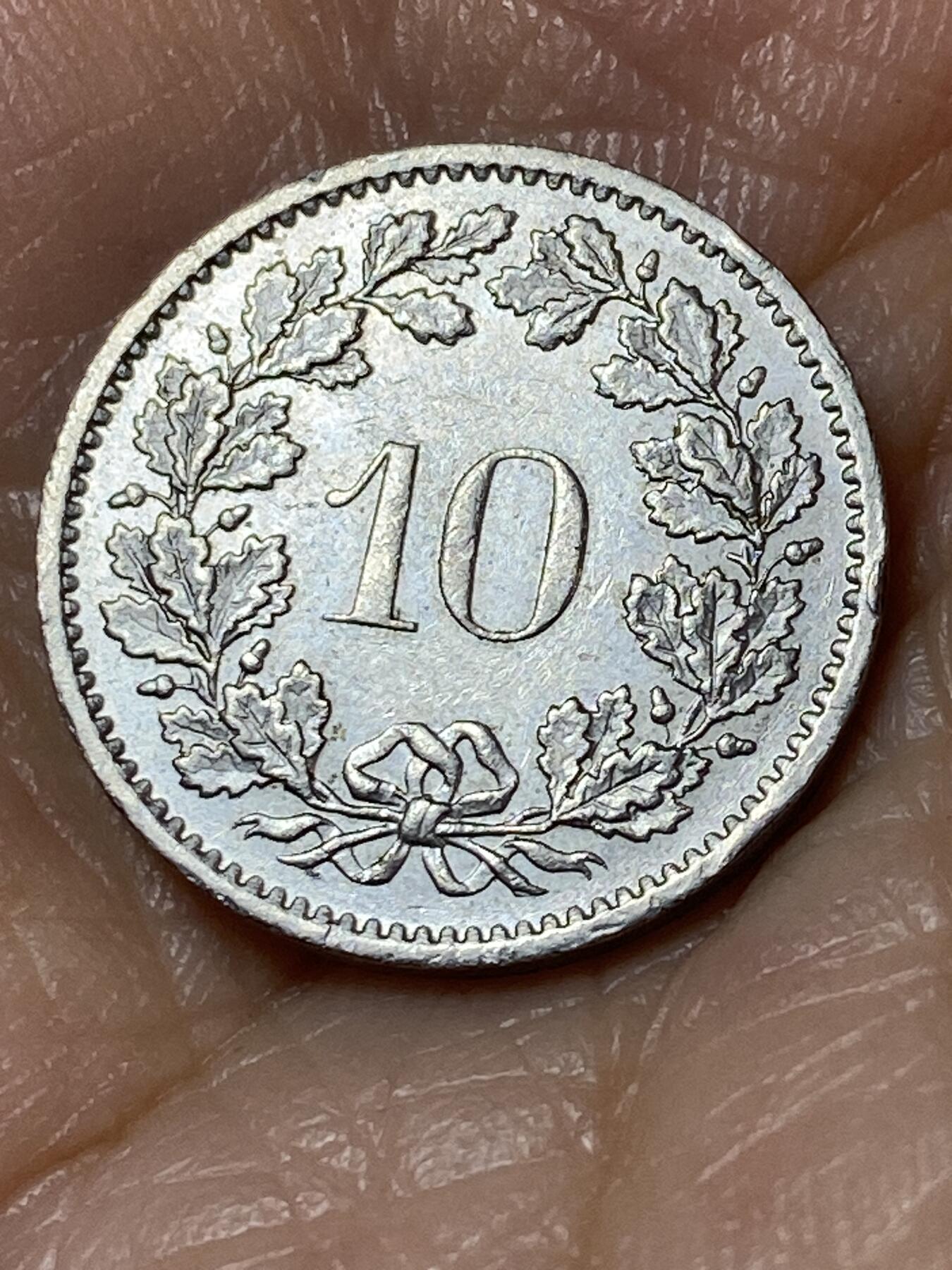 2025年第一百一十三场(总第一百三十九场）瑞士辅币专场(免佣金) 瑞士🇨🇭1978年10分(第二版，无标)