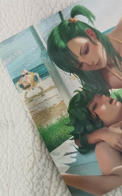 花开卡拍第43期（10月19号周日截拍，品控勿拍!!!拍品不寄存，运费5元，自制卡难免瑕疵，可能存在轻微撞角爆边等出厂瑕疵，品控介意勿拍！） - 远野 背面特藏艺术 一拳超人龙卷x龙珠布尔玛 粗闪1张