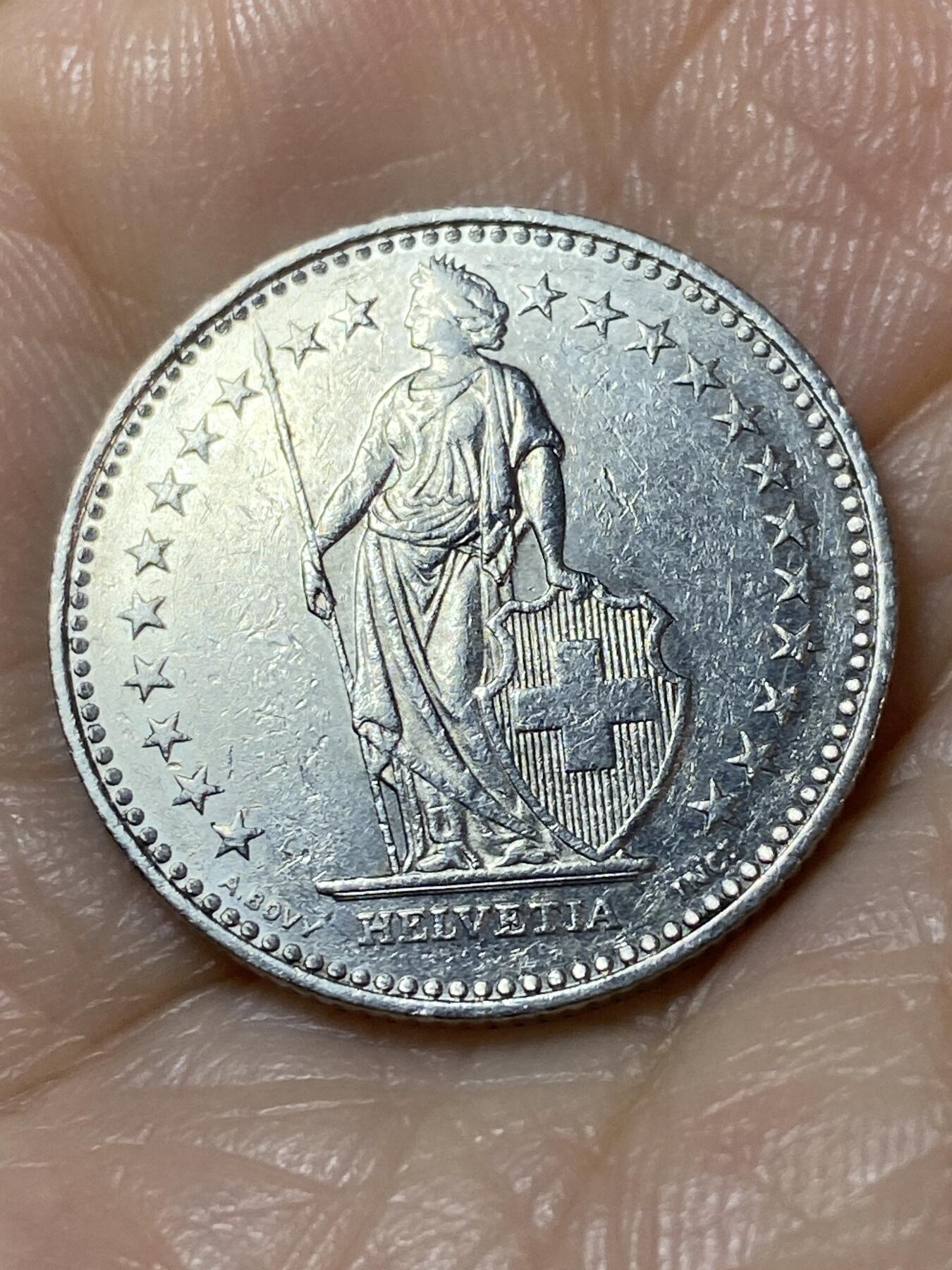 2025年第一百一十三场(总第一百三十九场）瑞士辅币专场(免佣金) 瑞士🇨🇭1994年1法郎(第六版，B标伯尔尼造)