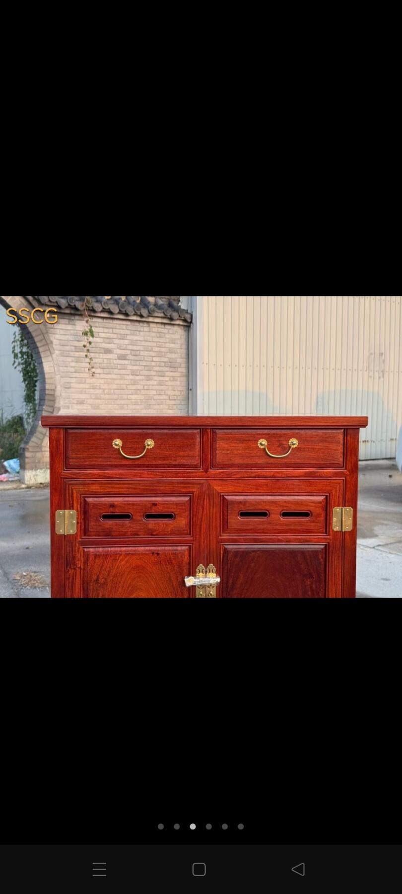 花梨木 ‖ 两屉鞋柜 开门小柜  尺寸：80×39×95㎝高